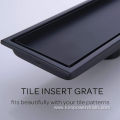 Rectangular black tile insert floor drain